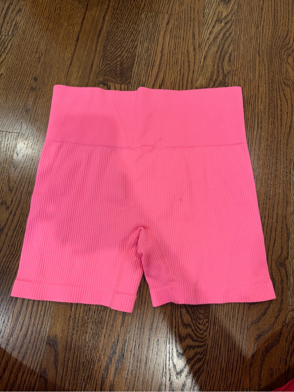 Target Bright Pink Ribbed High-Waist Bike Shorts